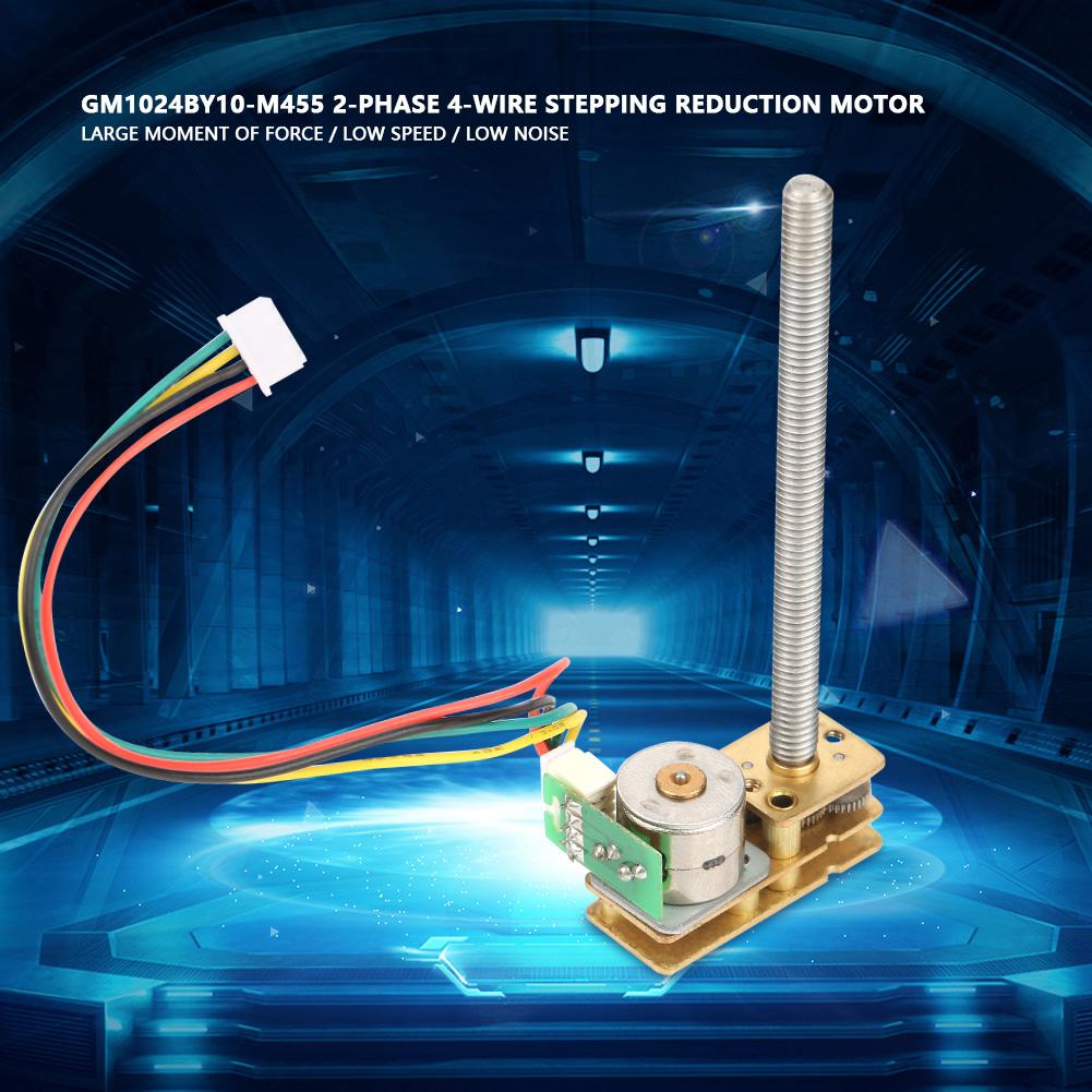 GM1024BY10 M455 2 Phase 4 WiRe All Metal Gear Stepping Reduction Motor DC 5V (15RPM)