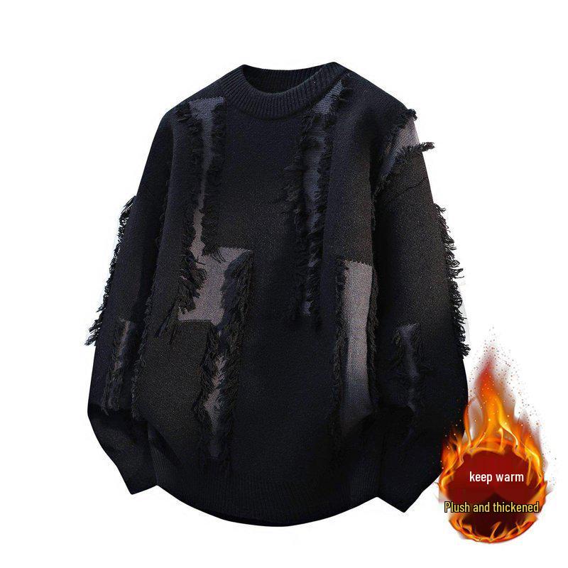 Suéter de punto suelto para hombre - Nuevo Otoño/Invierno 2025 Estilo de cuello redondo