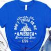 America Land Of Free T Shirt 4th July The Because Brave Fourth Vintage Breathable Stylish Top For Everyday Wear Casual