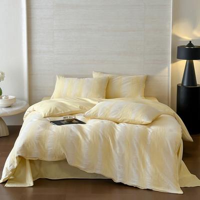100% Cotton Three-ply Gauze Bedding Set Queen Soft Breathable Queen Duvet Cover Set with Sheets Washed Quilt Cover Pillowcases