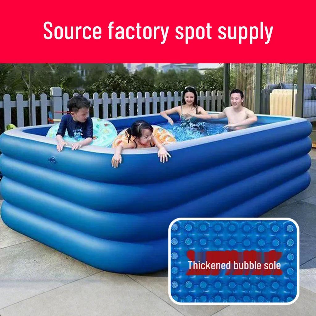 Piscina Gonfiabile in PVC Ispessito - Grande Piscina per Giochi d'Acqua all'Aperto per Bambini