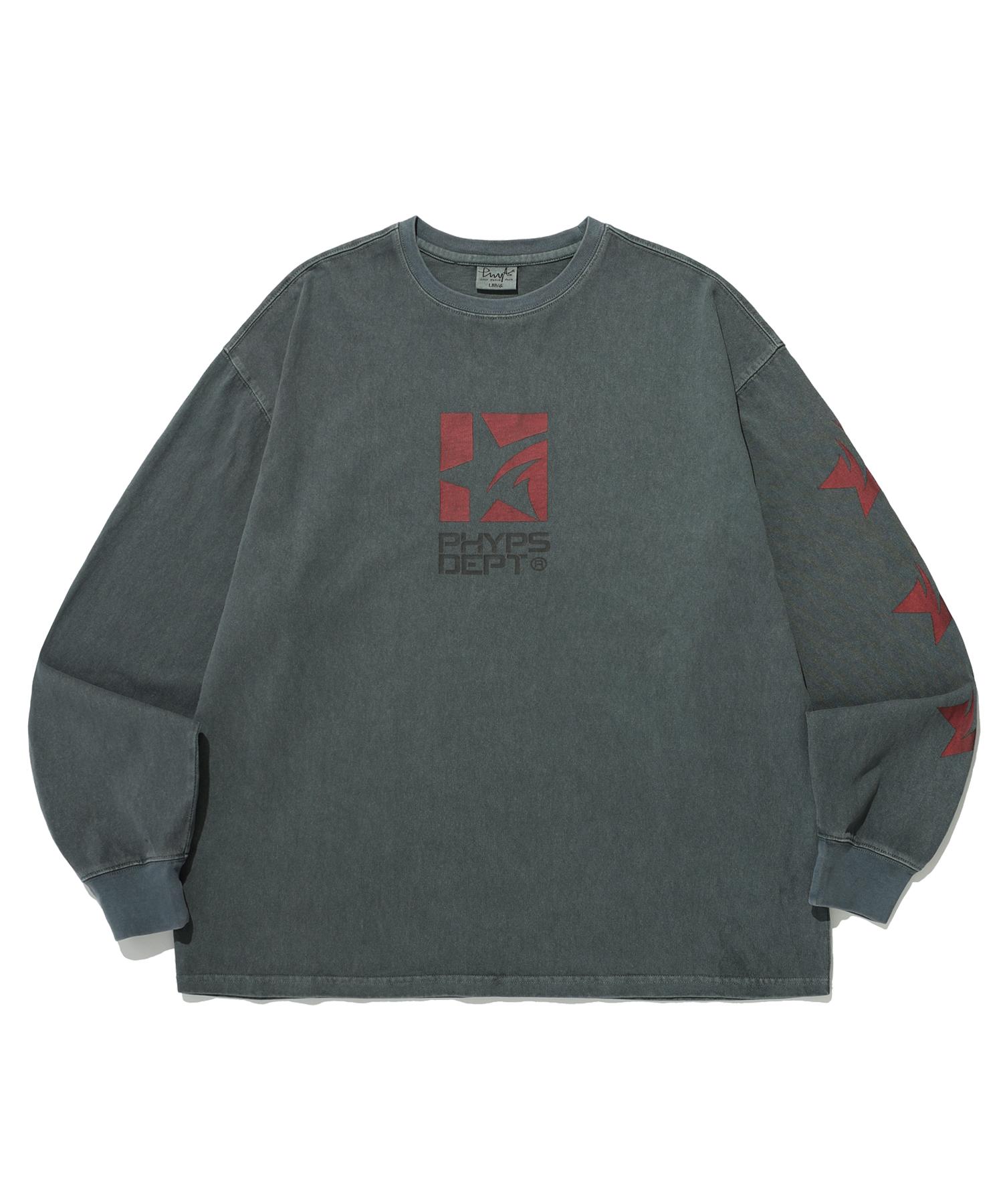 Physical Department Star Sleeve Ls Pg Mint Charcoal Charcoal/M