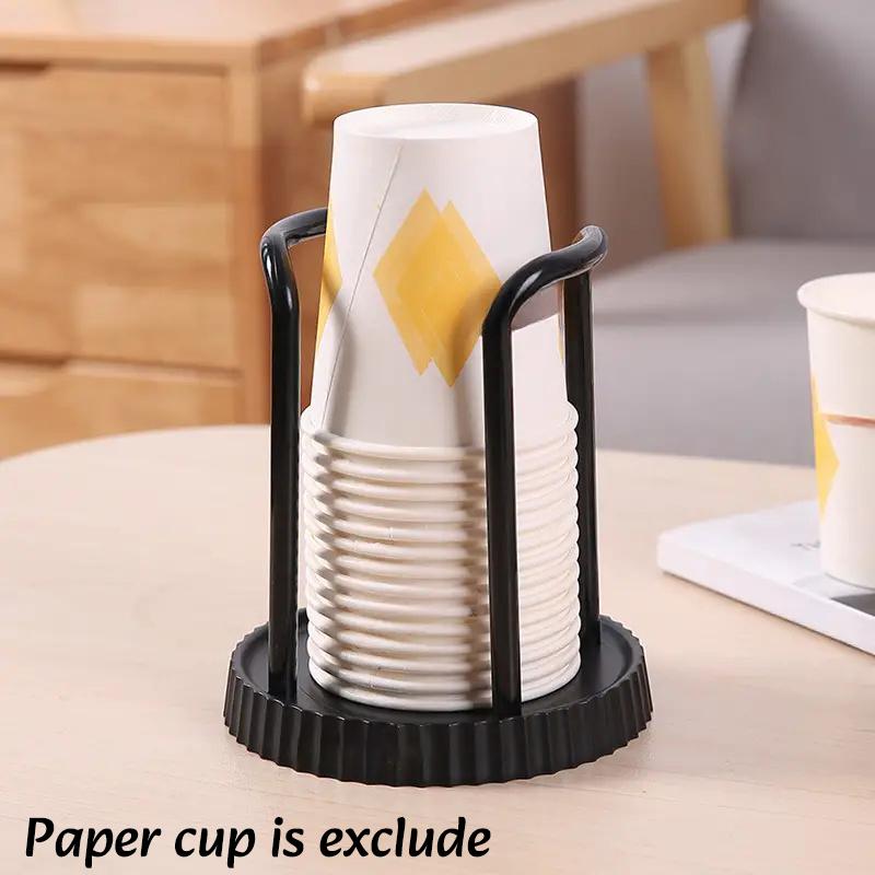 Plastic Paper Cup Holder Multifunctional Desktop Cup Storage Rack Kitchen Coffee Milk Tea Cup Holder Disposables Cups Picker