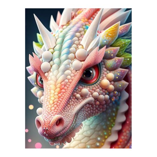 1 Rhinestone Canvas Drill Painting with Set Dragon Tools 5D Full Drill