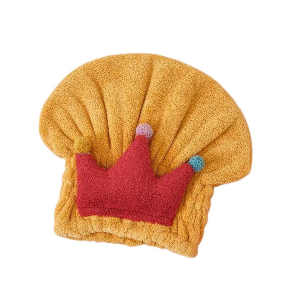 

Супер Впитывающее Полотенце-Тюрбан для Волос Быстросохнущее Пляжное Спа Банные Халаты Детские yellow-cap