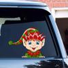 Christmas Decor Elf Peeking Sticker, Car Window Decals Vinyl Waterproof Stickers for Cars Truck SUV Laptop Bumper Car Stickers and Decals (Elf)