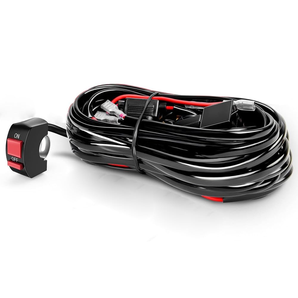 

KILIGEN Motorcycle/Car Harness Kit, Subline Line Harness, High Power, For LED Work Lights, Fog
