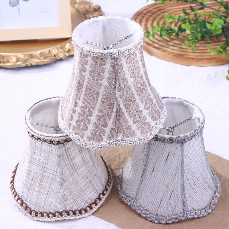 Europe Retro Lampshade Jacquard Fabric Chandelier Handmade Cloth Lampshade 13x12x8cm Wall Lamp Cover Enclosure Accessories