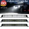 2-Rows 6D led light bar 14inch 20inch Spot Flood Combo Beam led bar For SUV 4X4 OffRoad LED Work Light 12V 24V Auto Driving Lamp