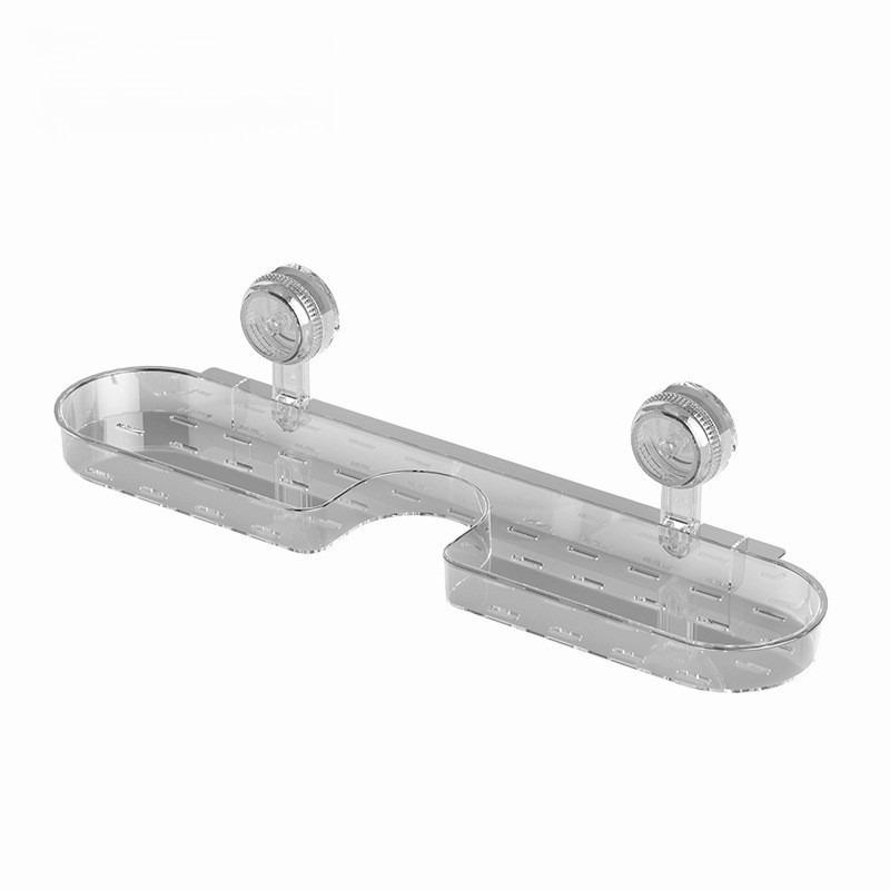 Suction Cup Washbasin Storage Rack Punch-Free Self-Adhesive Organizer for Bathroom Sink Wall Mounted Storage Rack 1PC