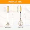 Stainless Steel Semi-Automatic Whisk Rotating Whisk Egg Beater Upgraded Egg Mixer  For Egg Milk