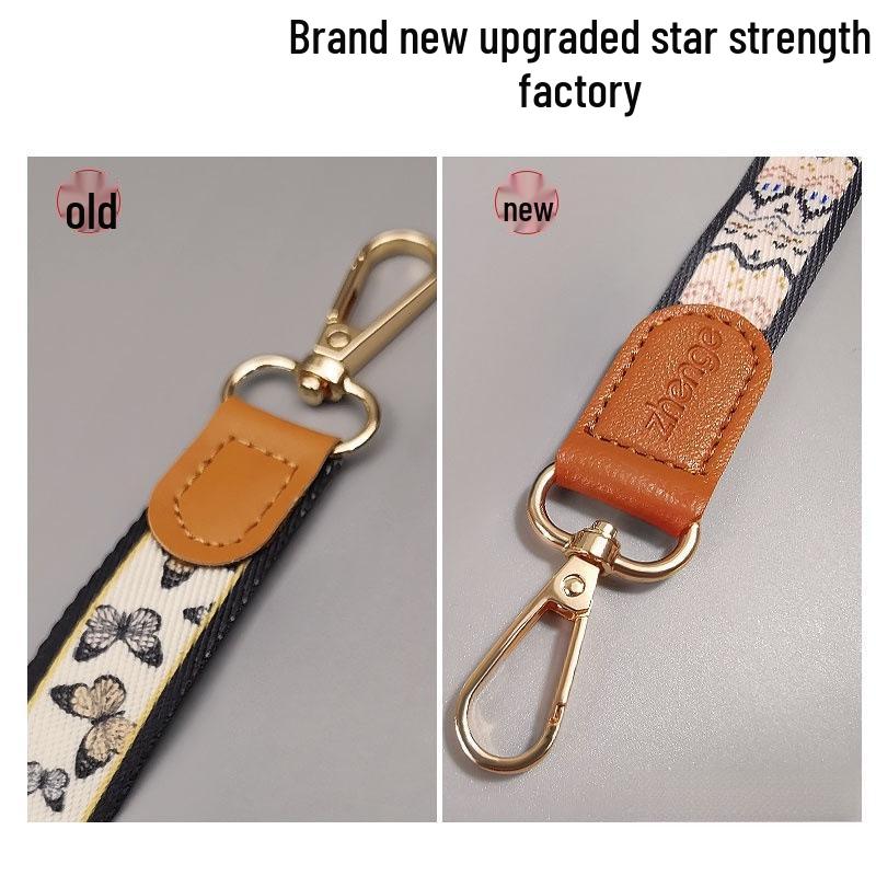 Vintage Muster Umhänge-Handyband mit verstellbarem Nackenband und robuster Kette für Frauen