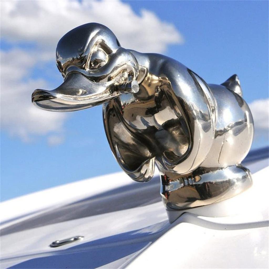 Angry Hood Trim, 3D Car Chrome Metal Hood Trim, Electroplating Black/Silver, Polished High Gloss, Angry Car, Tabletop Trim