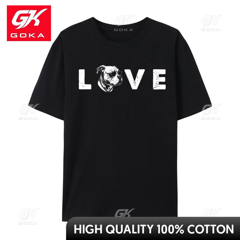 

I Love My Pitbull Dog Lover S Cute Dog Owner Paw Print TShirt Design Custom Tops Fall Crew Neck Cotton Unisexs T Shirt 4XL