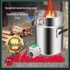 Portable Outdoor Wood & Gas Camping Stove - Smokeless, Eco-Friendly, Household Use
