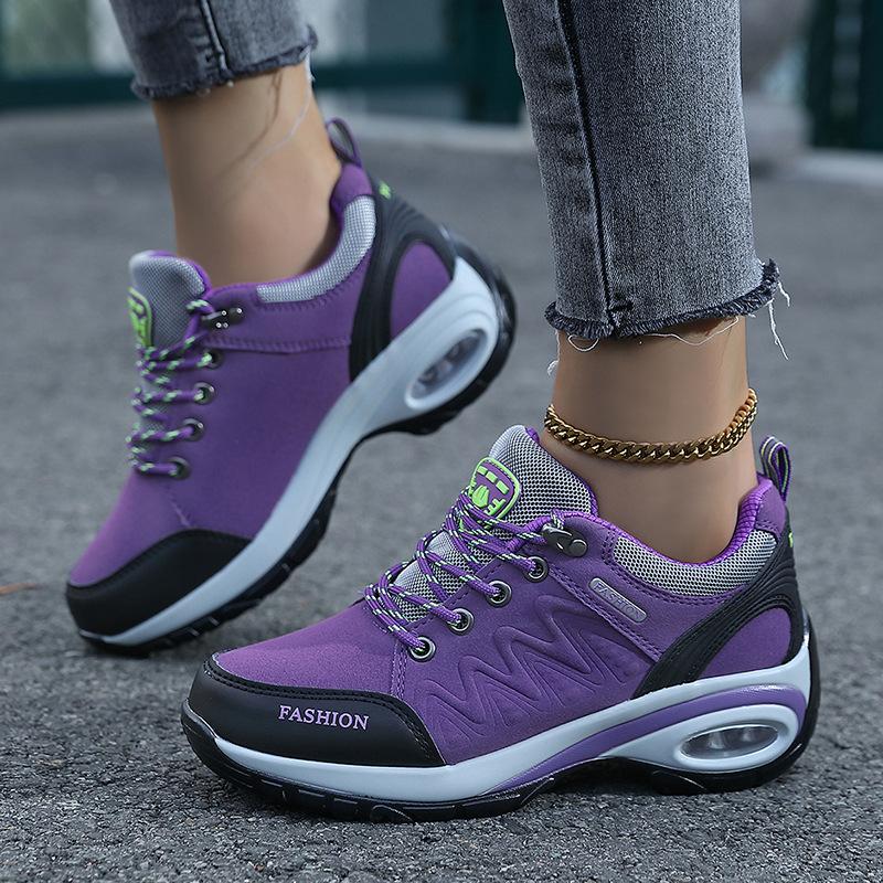 Fashion Waterproof Hiking Shoes Woman Outdoor Pu Leather Climbing Trekking Sneakers For Women Wear-resistant Non-slip Walking Shoes
