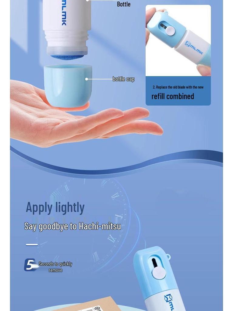 Quick-Dry Thermal Paper Correction Fluid with Box Opener – No Mess, Privacy Safe, Anti-Disclosure Covering for Express Delivery Codes