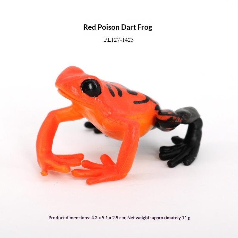 1Pcs Hand Painted Amphibious Animal Figurine Educational Realistic Toad Frog Figure Rubber Animal Model Toy For Kids
