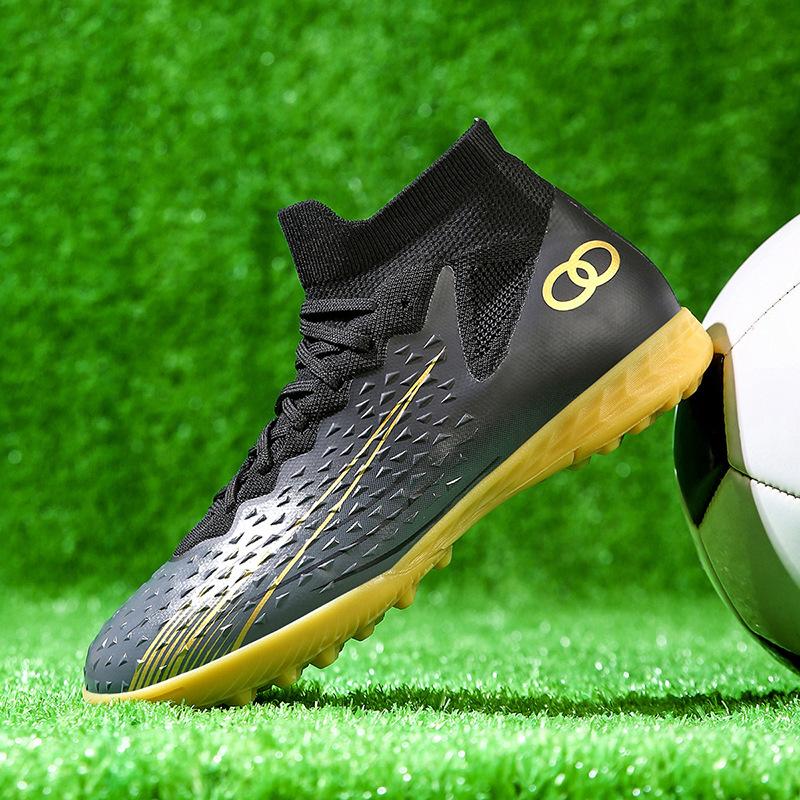 2025 Breathable AG Spike Football Shoes Boys Adult Students TF Shattered Spike King High Top Training Shoes Women 2025