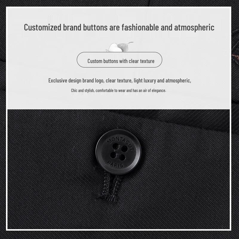 MONTAGUT Men's Straight-Leg Business Casual Easy-Care Pants