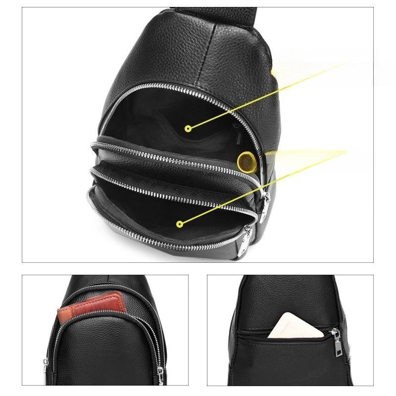 Genuine Leather Shoulder Bag, Cowhide Crossbody Bag, Trendy and Fashionable Front Crossbody Bag