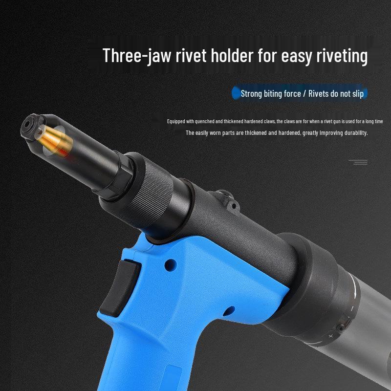 Luo Pneumatic Rivet Gun - Powerful Self-Priming Hydraulic Riveting Machine with Stainless Steel Rivets