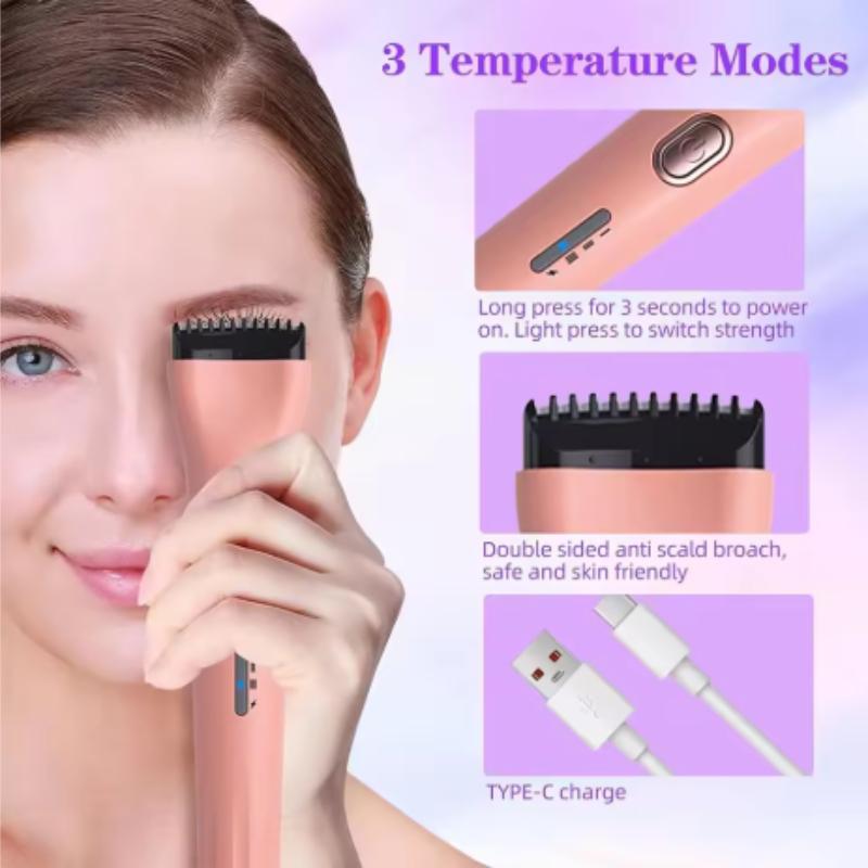 Handheld Electric Eyelash Curler with Three Temperature Adjustments,long-lasting curling,USB Charging,suitable for All Eye Shape