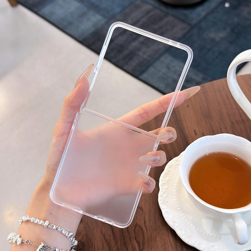 Translucent Matte Ultra Thin Case for Samsung Galaxy Z Flip 7 6  4 3 Flip7 Flip6 Shockproof Hard PC Clear Slim Cover