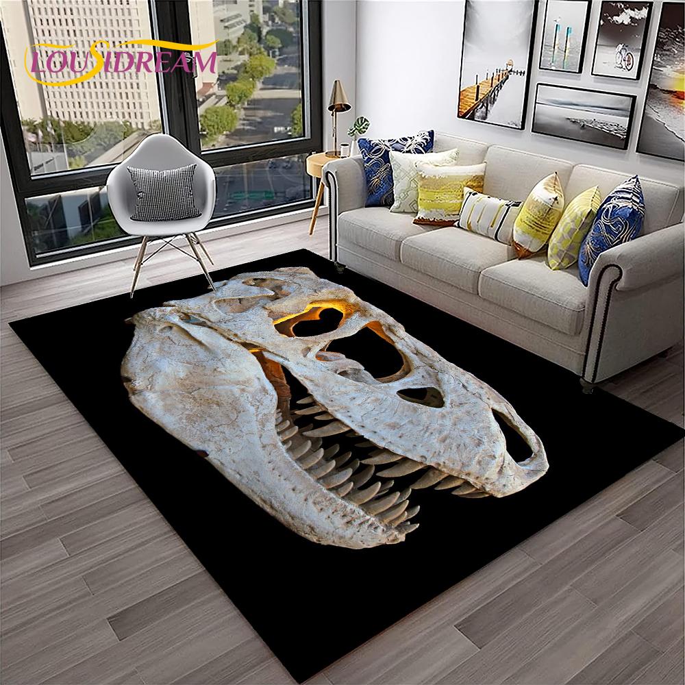 Animal Fossil Dinosaur 3D Series Carpet HD Rug for Home Living Room Bedroom Sofa Doormat Decor,kids Area Rug Non-slip Floor Mat