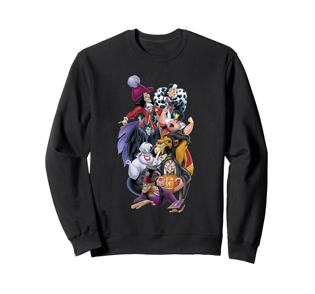 Disney Villains Classic Epic Group Shot Big Bust Portrait Sweatshirt