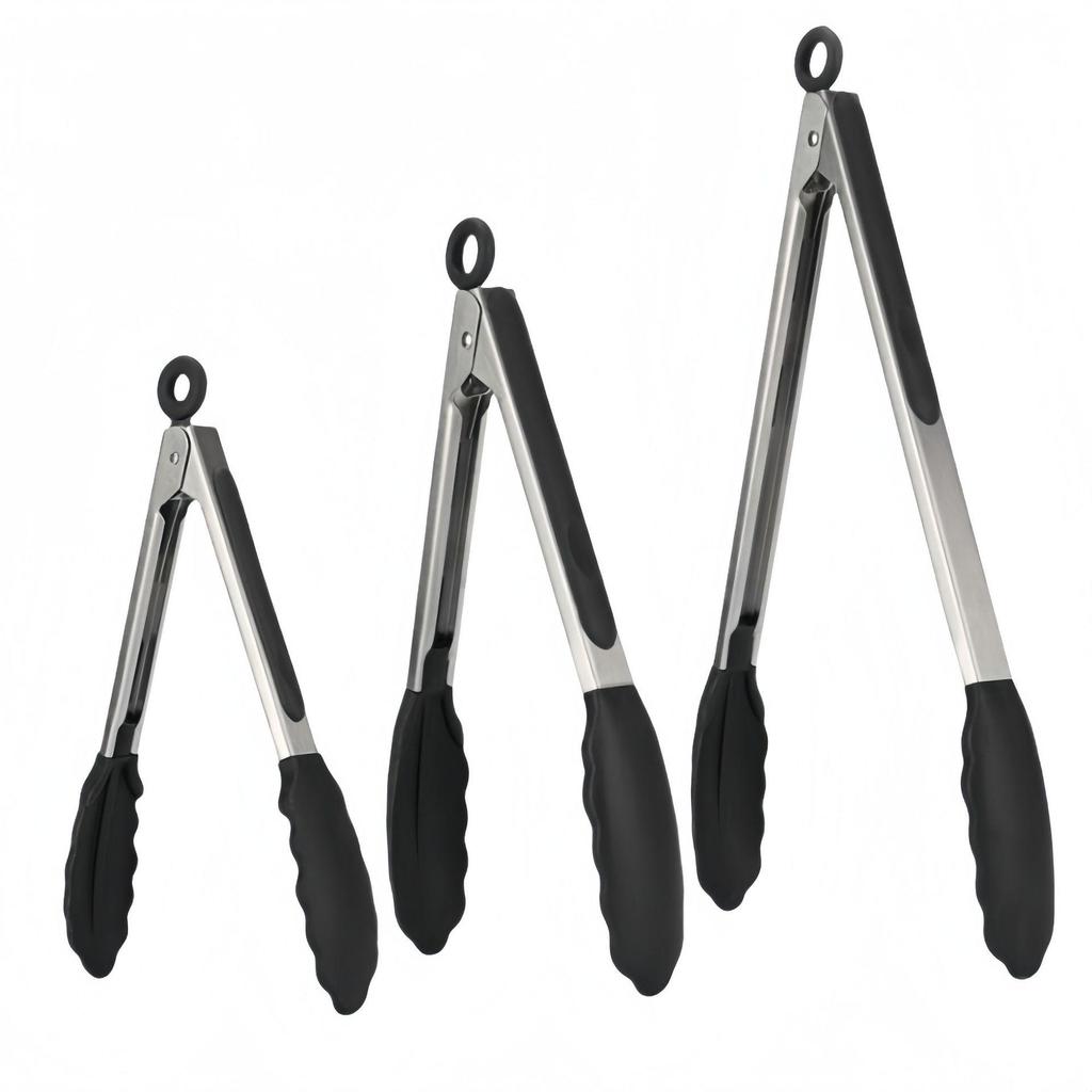 High-Temperature Resistant Silicone Meat and Grill Clips - Stainless Steel Kitchen and Barbecue Scald-Proof Clips