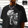 Men's Cotton T-Shirt Funny Creative Motorcycle Design Tshirt Men's Casual Short Sleeve Tee