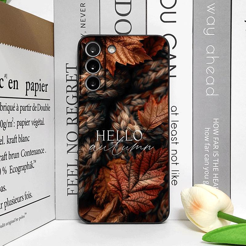 Creative Hello Autumn Maple Leaf Landscape Phone Case for Honor Huawei 200 100 400 PRO 90 Lite X8 X7 Magic 7 6 5 Pro Soft Cover