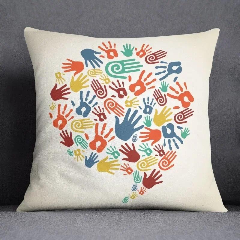 Color Ins Abstract Pillowcase Sofa Cushion Living Room Bedroom Square Pillow Cover Home Fabric Decoration
