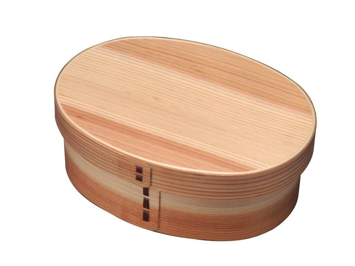 

Wooden bento bento natural box, (with partitions)