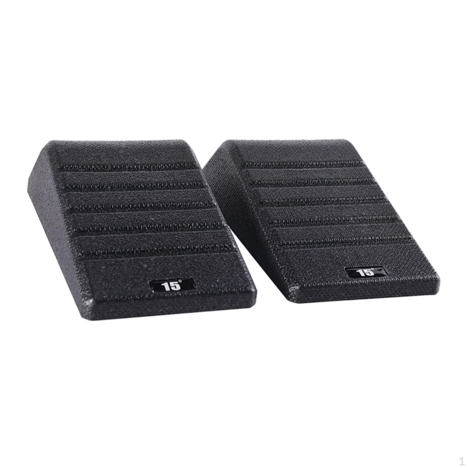 

Набор из 2 нескользящих блоков для приседаний и растяжки ног, наклонная доска для пяток, черная