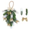Upside Down Christmas Tree Wreath with Water Drop Ornaments for Holiday Decor