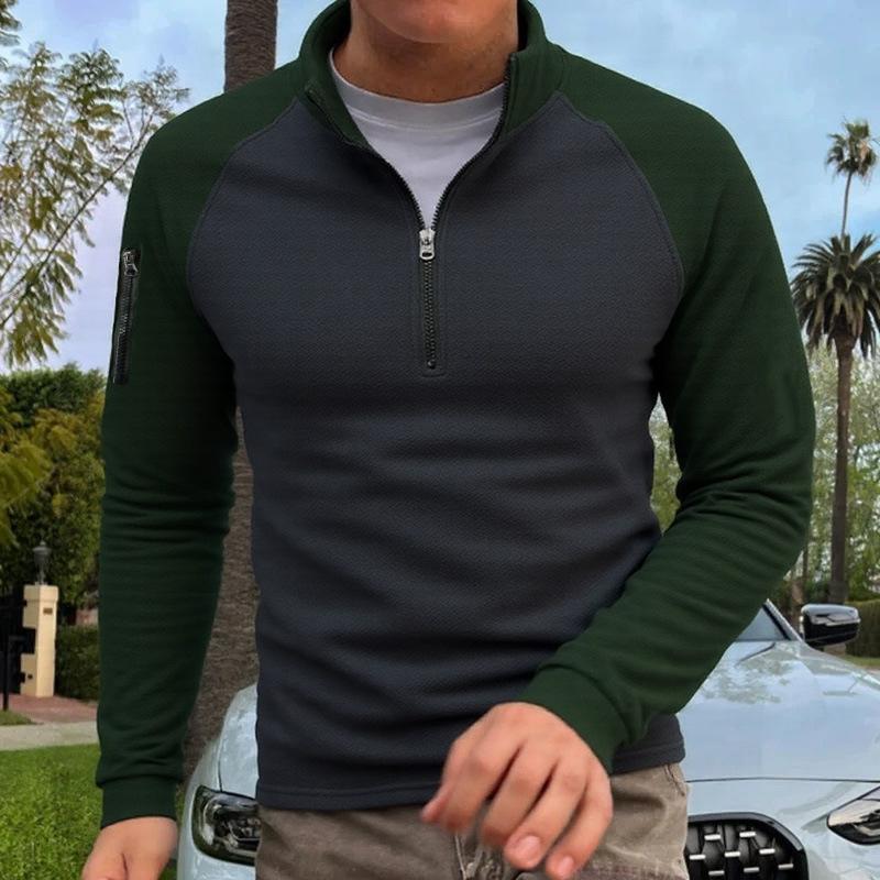 

2025 Новая Модная и Универсальная Простая Однотонная Толстовка с Воротником-стойкой на Осень и Зиму S