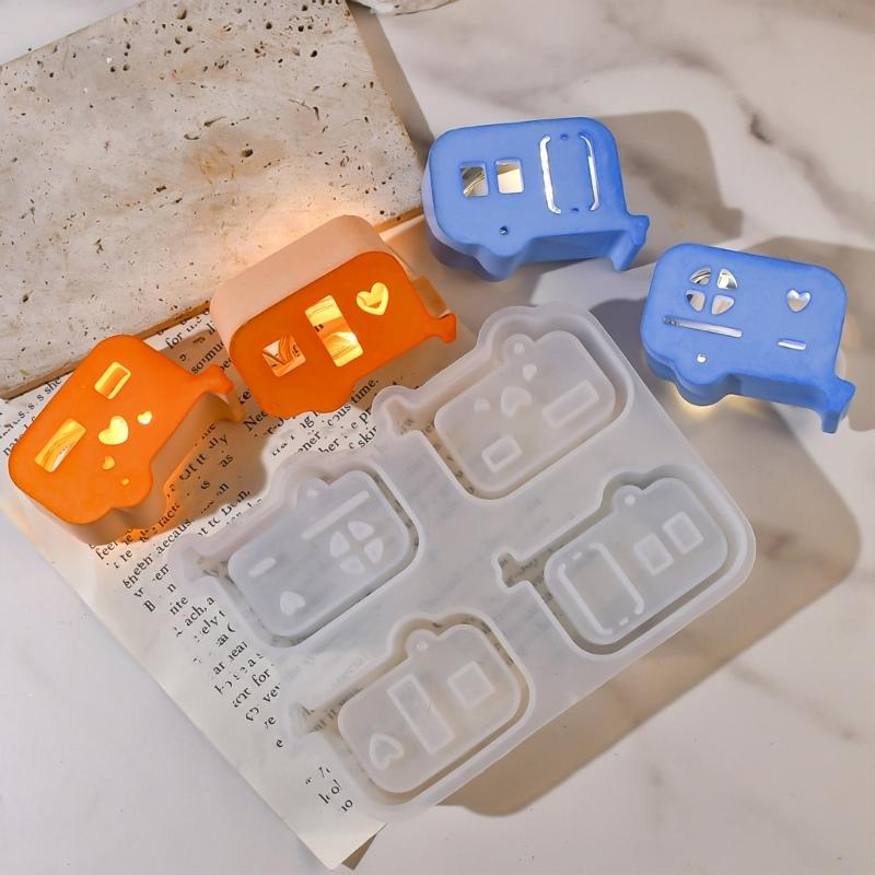 Sturdy Silicone Mould Small Bus Panel Designs Portable for Craft Supplies and Decorative Lighting Projects Ornament