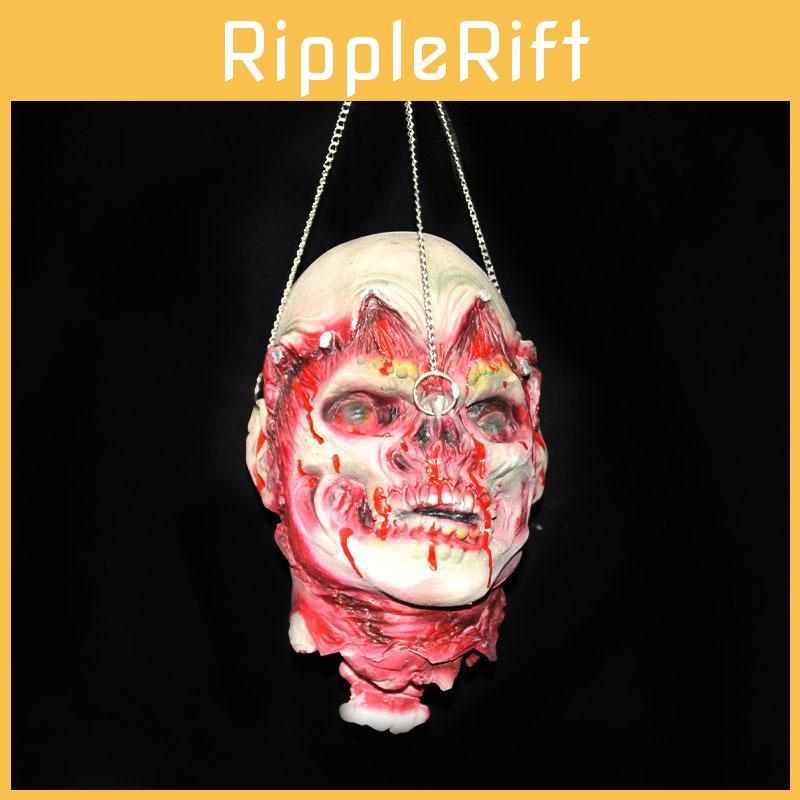 Halloween Simulation Horror Zombie Skull Head Props For Decoration Scene