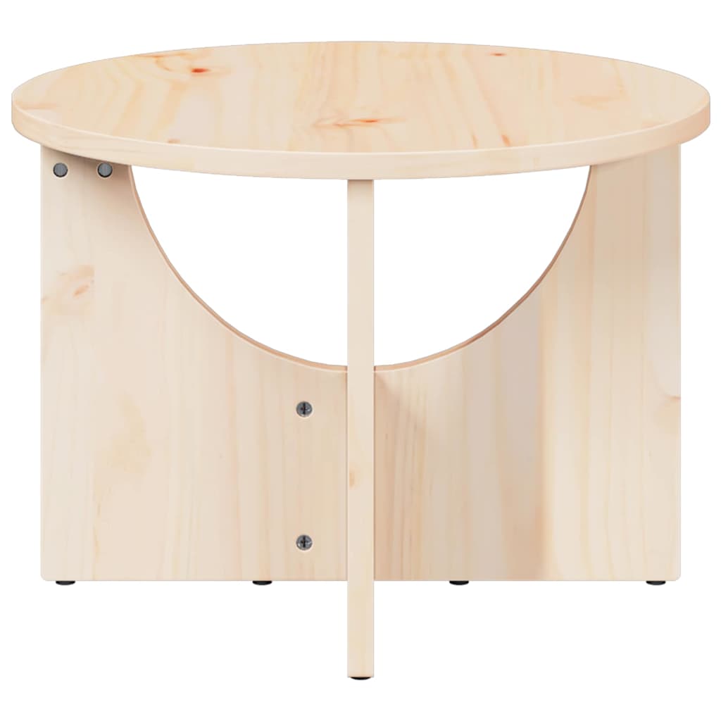 Natural Coffee Table 50 x 50 x 35 cm Solid Pine Wood