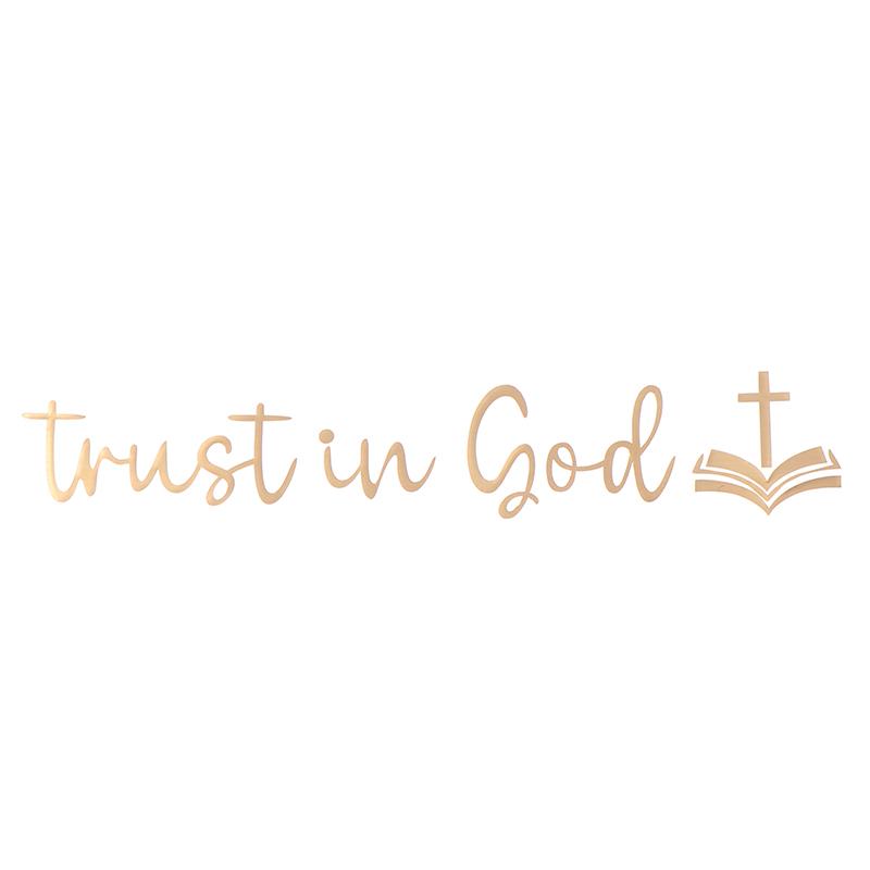 Trust In God Mirror Decal, Car Decals For Women, Faith Mirror Decal, Cute Vinyl Decal, Christian Car Mirror Decal, Religious Car
