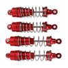 4PCS All Metal Shock Absorber Damper for WLtoys 104001 110 RC Car Upgrade AccessoriesRed
