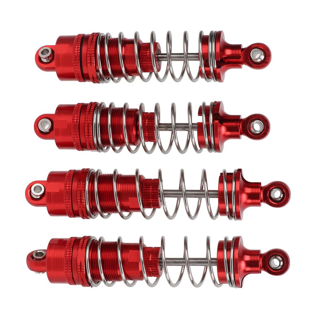 4PCS All Metal Shock Absorber Damper for WLtoys 104001 110 RC Car Upgrade AccessoriesRed
