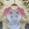 Porno Lingerie Sweet Sheath Bodysuits Female O Neck Short Sleeve Rompers Open Crotch Women Kawaii Sexy Erotic Cute Slim Swimsuits 2024