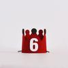 1pc Birthday Crown Hat for Kids Red Felt Princess Crown with Number First Birthday Party Decorations Favors 1-10th 30th 100th