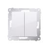 Double Pushbutton Without Pictogram 10 AX, White Simon54