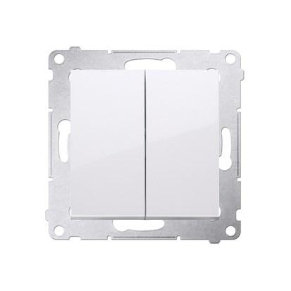 Double Pushbutton Without Pictogram 10 AX, White Simon54