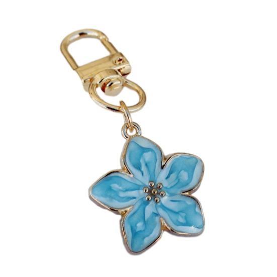 Keychain Pendant Ergonomic Flower Design Key Ring Decorative Versatile Key Holder Backpack Bag Accessory