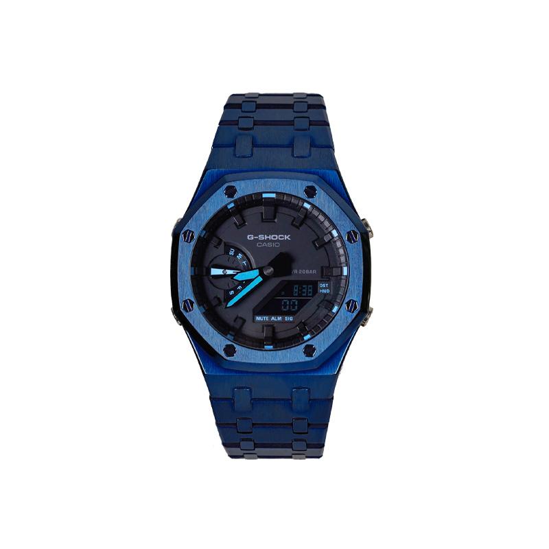 CASIO Unisex Liquid Crystal/Analog Dual Display Series 48.5mm Black Watch GA-2100-1A2PR- Abyss Explorer